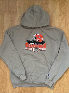 Champion Florida Gators 2008 National Champions Hoodie Large NCAA Football